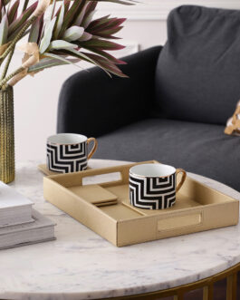 Aura Tray with 4 Coasters